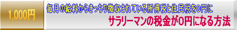 サラリーマンの税金を０円にする方法